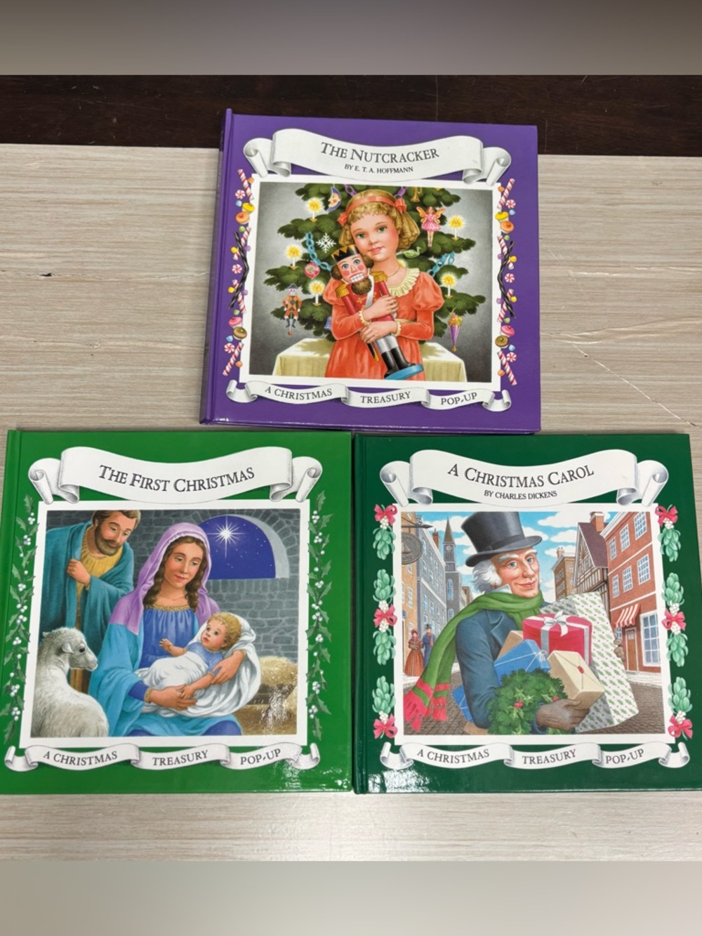 New set of 3 children's holiday pop up books